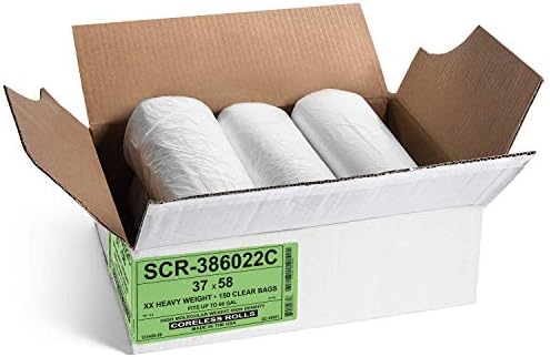 Aluf Plastics 55-60 Gallon Trash Bags - (Commercial 150 Pack) - Source Reduction Series Value High Density 22 Micron Gauge (equiv) - Intended Multipurpose - Image 2