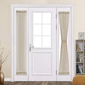 MIULEE Beige 25 x 72 Inches Sidelight French Door Sheer Curtains by MIULEE