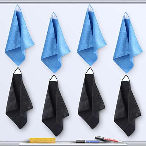 Magnetic Microfiber Cleaning Cloth, Black, Blue, 10 x 10 Inch, 8 Pcs by Gersoniel