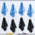 Magnetic Microfiber Cleaning Cloth, Black, Blue, 10 x 10 Inch, 8 Pcs by Gersoniel