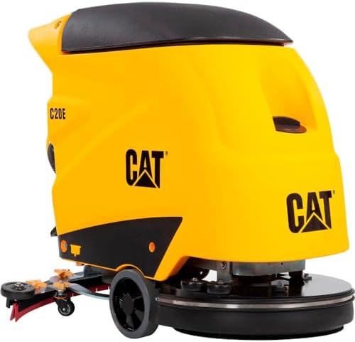Global Industrial 641745 Cat C20E Electric Walk-Behind Corded Auto Floor Scrubber - 20 in. Cleaning Path by Unknown