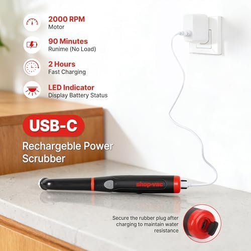 Shop-Vac Electric Spin Scrubber with 2000RPM Motor, Cordless, 90Min Runtime - Image 3