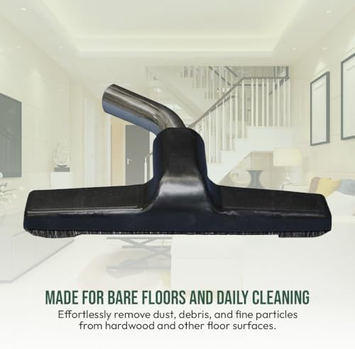 Selgo Hardwood Eureka & Universal Vacuum Cleaner Floor Brush 1 ¼ inch (1.25'') (32mm) Inner Diameter with Horse Hair Soft Bristles 10” Wide (Black - Metal) - Image 5