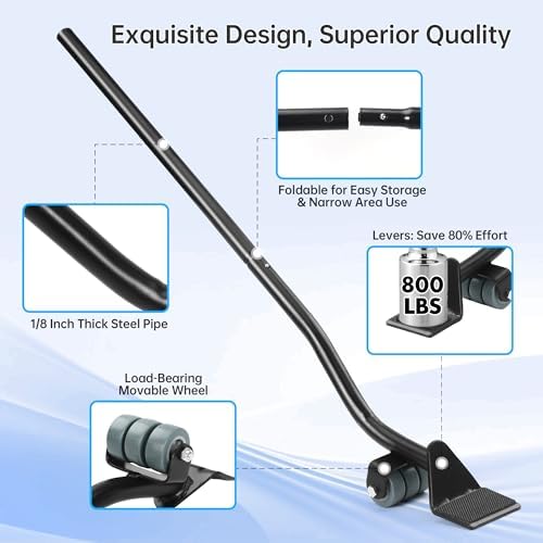 Furniture Lifter Tool, Appliance Lifter, Save 80% Effort, Lift Up to 800 Pounds Heavy Items, Furniture Lifter Jack for Heavy Furniture Appliance, Safely and Easily Lifting Furniture and Appliances - Image 7