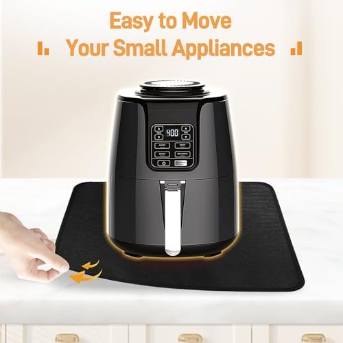2 PCS Heat Resistant Mats for Countertop Air Fryer, 14x12in, Black - Image 7