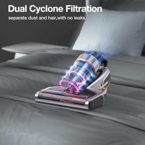 Jimmy BX7 Pro Max Graphene Mattress Vacuum Cleaner with Dust Sensor, Bed Vacuum with UV Light, 550W Powerful 16Kpa Suction Handheld Vacuums Couch Cleaner (Corded) - Image 6