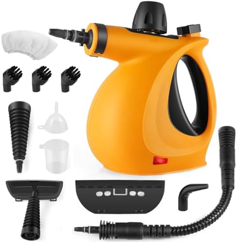 Handheld Steam Cleaner, Pressurized Multi-Surface Steam Cleaner with 11pcs Accessories, Chemical Free Multi-Purpose Steam Cleaners for Home Use, Steamer for Cleaning Floor, Tile, Windows, Couch, Grout by Unknown