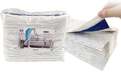 24-Pack Disposable Microfiber Pads for 16-18" Flat Mop, for Bona/Rubbermaid - Image 6