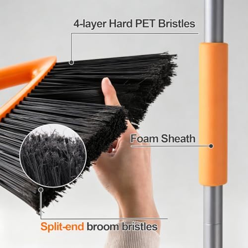 CLEANHOME Outdoor Broom for Sweeping Patio, Garage, Deck, Kitchen - Image 4