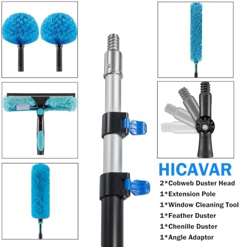 36 Foot High Ceiling Fan, Cobweb Duster with 5-30ft Extension Pole - Image 4