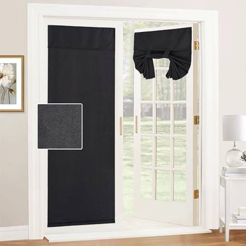 RYB HOME French Door Curtains for Patio Sliding Glass Door, Window Covering by RYBHOME