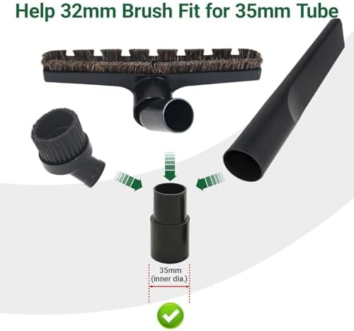 EZ SPARES 4-Piece 32mm/35mm Vacuum Kit with Horsehair and Crevice Tools - Image 5