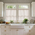 40 Inch Short Linen Curtains 2 Panels Rod Pocket for Small Window - Image 5