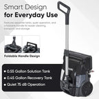 Battery Powered Walk Behind Mini Automatic Floor Scrubber Machine – Compact & Portable, 14” Cleaning Width, 75-Minute Runtime, 350 RPM – Ideal for Small Commercial Spaces, Offices, Retail & More - Image 4