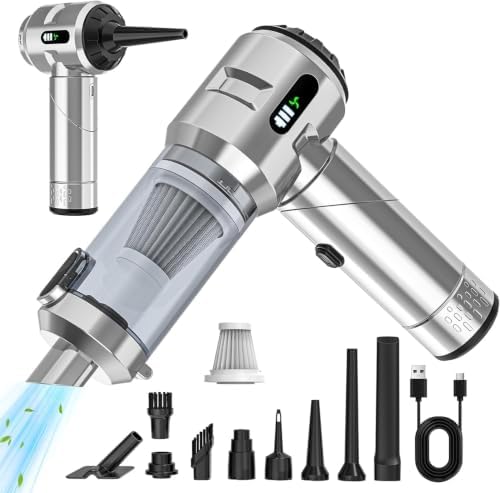 Sycoodeal Car Vacuum Cleaner,Mini Vacuum Portable Cordless,25000PA Powerful Strong Cyclonic Suction USB Rechargeable Foldable Handheld Vacuum with One-Touch Dust Removal for Car by SYCOODEAL
