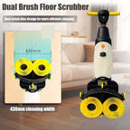Commercial Floor Scrubber Machine, 17" Walk-behind Dual Brushes & Pads w/Drivers, Buffer Polisher, 13000 sqft/h, for Ceramic Tiles, PVC, Marble, Terrazzo, Wood Flooring (A) - Image 5