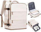 Travel Backpack Carry on Flight Approved Mochila De Viaje Personal Item Backpack for Airlines Frontier Airlines Personal Item Bag Large Backpack for Travel Backpacks for Men Women Beige with Brown by coofay