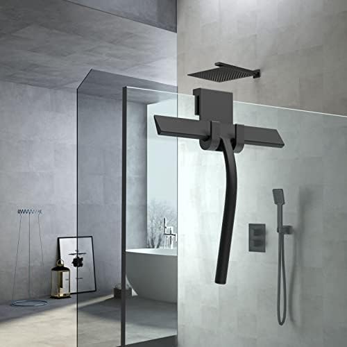 Silicone Shower Squeegee, Black, 11inch - Image 3