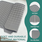 Silicone Dish Drying Mat for Kitchen Counter, 23" x 17" Grey-1pcs - Image 4
