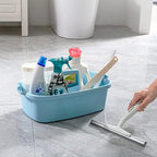 Goderewild 2 Pack Multi-Purpose Plastic Cleaning Caddy with Handle, Shower Caddy Organizer/Storage Basket/Totes Portable for Bathroom Supplies, Cleaning Products, Under Sink Tool, Housekeepers(White2) - Image 6