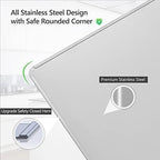 3 Sided Oil Splatter Guard, Upgrade Stainless Steel Anti Splatter Shield for Stove Top Cooktop, Yhuitek Foldable Grease Splatter Screen Oil Barrier, 11.7" x 14.7" (H) - Image 3