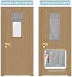 RYB HOME Faux Linen Blended Curtain for Classroom Glass Window, Light Filtering Small Door Window Draperys Privacy for Kitchen Dinning Home,1 Panel, 12W x 40L inches,Light Grey - Image 6