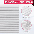 FIXSMITH White Microfiber Cleaning Cloth -Pack of 24, Highly Absorbent Cleaning Rags, 16"X12" All Purpose Cleaning Towels for Housekeeping, Kitchen, Car, Lint Free and Reusable Microfiber Towels - Image 7