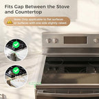 Silicone Stove Gap Covers with Stainless Steel, Oven Gap Filler Seals Gaps Between Stovetop and Counter, Stove Gap Guards Range Trim Kit, Easy to Clean Stove Gap Guard (Clear 2 Pack,25") - Image 6