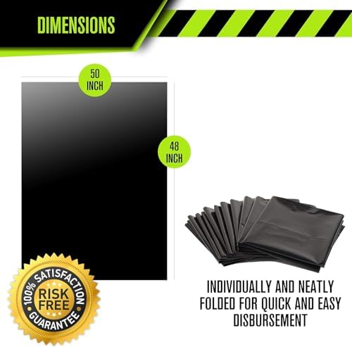 Aluf Plastics 65 Gal Black Heavy Duty Garbage Bags 1.5 Mil - 50"x 48" - Pack of 50 - For Contractor, Outdoor, Construction, & Storage - Image 4