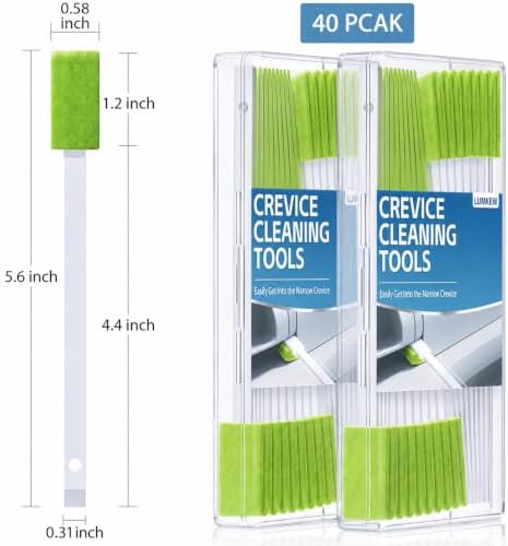 Lumkew Crevice Cleaning Brushes Tool for Tiny Small Spaces, 40Pcs, Green - Image 7