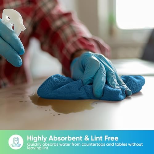 HOMEXCEL 24PK Microfiber Cleaning Cloth, Cleaning Rag for Home, 11.5x11.5in - Image 4