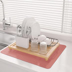 Stove Top Cover for Electric Stove- Range Covers for Electric Stove,Silicone XXL Dish Drying Mat, Glass Cooktop Covers, Flat RV Range top Mats (Rosy, 28"x20") - Image 2