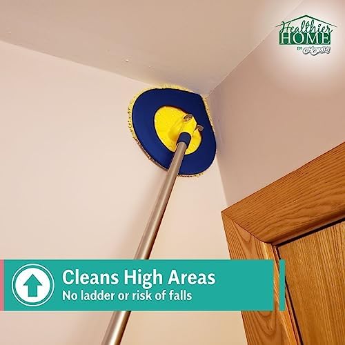 CHOMP Long Handle Wall Cleaner, 5 Minute CleanWalls Extendable Wall Washer, Ceiling Cleaner, Baseboard Duster, Telescoping Dry Dust and Wet Wash Cleaning Mop with Washable Microfiber Pad - Image 5