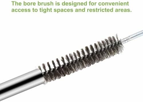 HARFINGTON 6pcs Wire Bore Brush Set 6 Inch Length 1/8 Inch Shank Stainless Steel Bristles Cleaning Brush for Clean Car Part Tube Kitchen Garage - Image 6