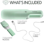 STARUMENT Vacuum Cleaner for Dust, Pet Hair Dirt Home, Car Interior Lightweight, Portable, Handheld, Cordless, Easy to Use, Compact Design Battery Rechargeable with USB-C Cable (Mint Green) - Image 2