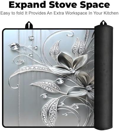 Heat-resistant Stove Top Cover - 28.5" X 20.5" Cooktop Protector Covers, Scratch-resistant Washable Pad Kitchen Countertop Mat (White, 28.5" x 20.5") - Image 6