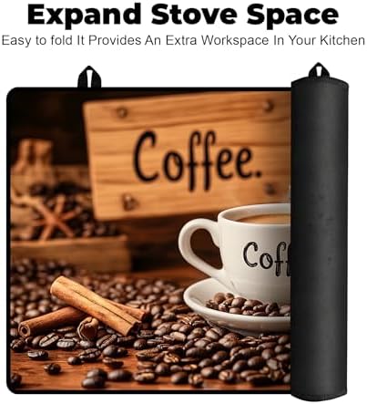 Heat-resistant Stove Top Cover - 28.5" X 20.5" Cooktop Protector Covers, Scratch-resistant Washable Pad Kitchen Countertop Mat (Coffee, 28.5" x 20.5") - Image 6