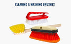 Weiler 79120 8" Utility Scrub Brush, Yellow Polypropylene Fill, Short Handle, Foam Block (Pack of 12) - Image 3