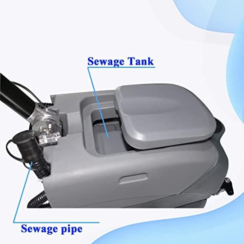 (EM-25) 15'' Brush Foldable Walk Behind Hand Push Floor Scrubber Machine, - Image 5