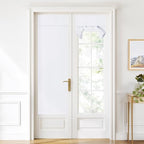 NICETOWN Pure White French Blackout Door Curtain for Front Window Cover by NICETOWN