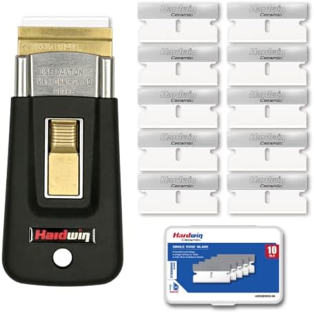 10-Pack Ceramic Scraper Kit, Rust-Proof Blades for Stickers & Grime by HardWinTools