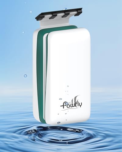 Pawfly Strong Magnetic Fish Tank Cleaner Aquarium Magnetic Glass Cleaner Brush with 2 Detachable Scrapers, Floating Scrubber Brush Cleaning Tool for 1/4-1/2 Inch Thick Glass by Pawfly