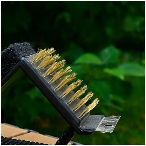 3-in-1 BBQ Grill Cleaning Brush, Stainless Steel Scraper with Copper Wire Bristles and Sponge, Multi-Functional Tool for Camping and Oven Maintenance - Image 6
