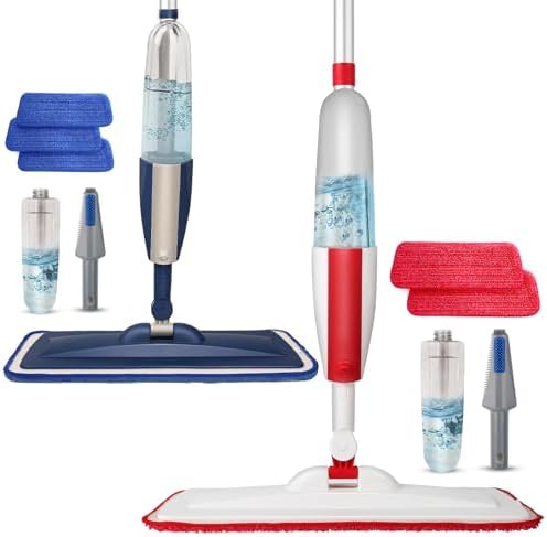 Spray Mop for Floor Cleaning, 2 Pack with Refillable Bottles & Pads by PANDAGRIP