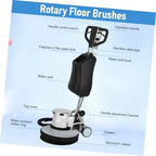 17" Commercial Floor Scrubber Machine with 3 Brushes, Floor Buffer Machine - Image 3