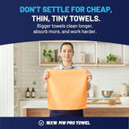 MW PRO Microfiber Cleaning Cloths Orange (12 Pack, 12x12) - Commercial Janitorial Towels & Lint Free Rags - Heavy Duty for Auto Detailing, Glass Windows, Housekeeping & Screens - Washable 300+ Times - Image 3