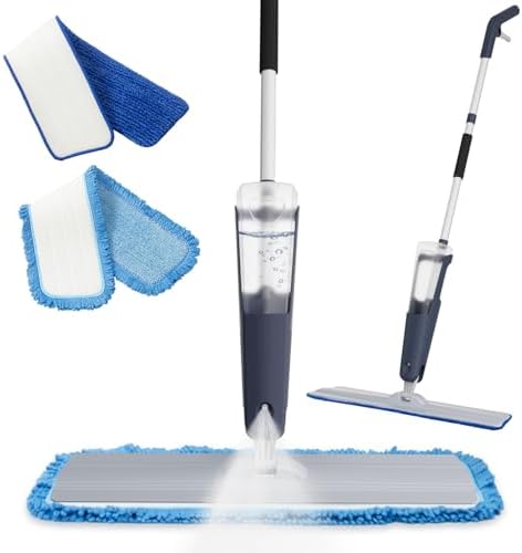 Spray Mops for Floor Cleaning, Commercial Dust Mops, Blue, 1-Pack by UNCLEROCK