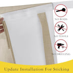 NICETOWN Linen 100% Blackout Curtain for Front Back Door - Image 5