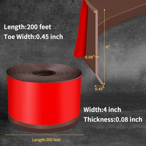 Vinyl Baseboard Molding Trim 4 Inch Peel and Stick Cove Base - Image 2