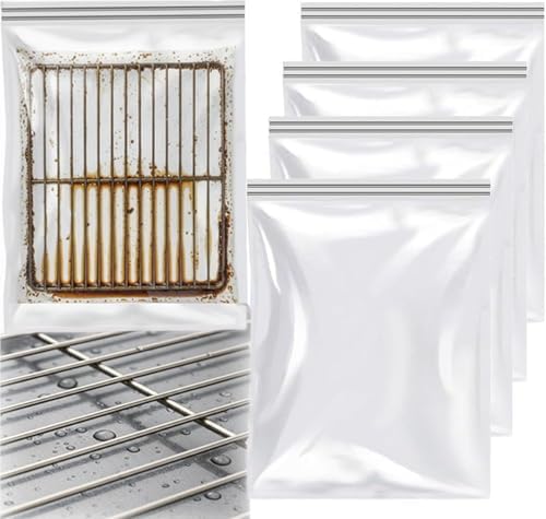 2026 Oven Rack Cleaning Bags, No Scrub Oven Rack Cleaner Bags, Reusable And Leak-Proof, Environmental Friendly, Suitable For Cleaning Of Various Sizes (4PC 15.7 * 23.7IN+19.6 * 27.5IN) by Unknown